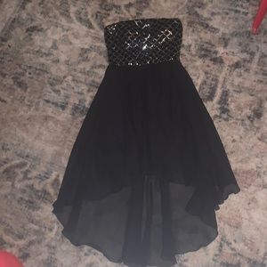 Strapless high low dress